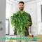 12 Pcs Artificial Hanging Plants 32 Inch Hanging Boston Ferns (Green) 14"D x 7"W x 7"H